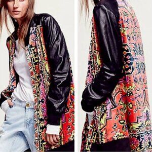 Free People New Romantics tapestry floral print jacket